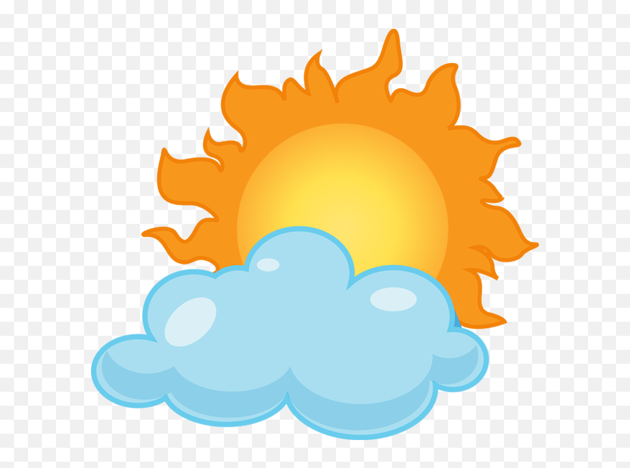 Sunny Weather Clip Art - Clip Art Library Mostly Sunny Clipart Emoji,Cold Weather Emoticons