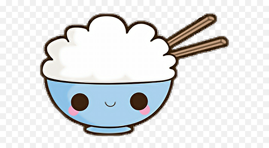 Kawaii Rice Chibi Sticker - Arroz Kawaii Emoji,Rice Bowl Emoji