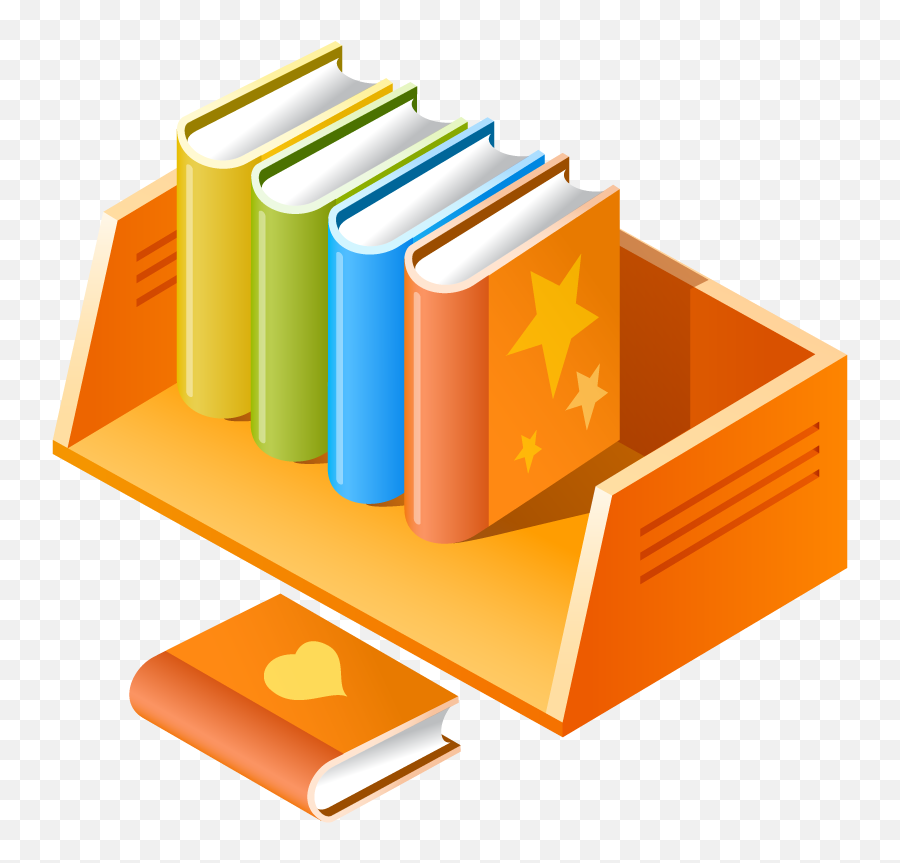 Shelf With Multicolored Books - Cartoon Emoji,Elf On The Shelf Emoji
