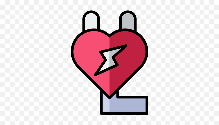 Love Charger Icon Of Colored Outline Style - Available In Language Emoji,Emoji Charger