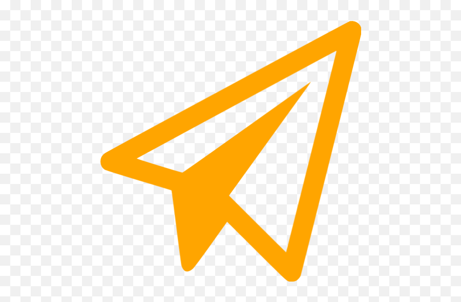Orange Paper Plane Icon - Orange Paper Plane Icon Emoji,What Is The Pic Of An Airplane And Pencil With Note Paper For Emoji