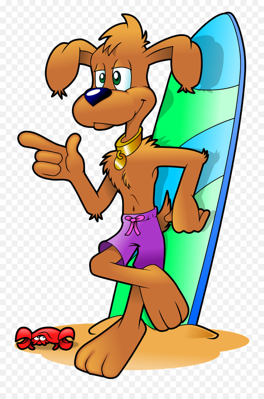 Summer Dog Clipart - Dog At A Beach Clip Art Emoji,