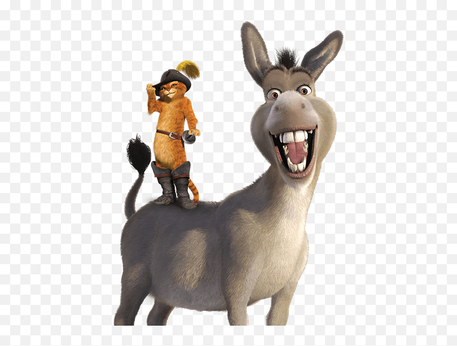 Shrek - Donkey Puss In Boots Png Emoji,Shrek 4 Script In Emoji