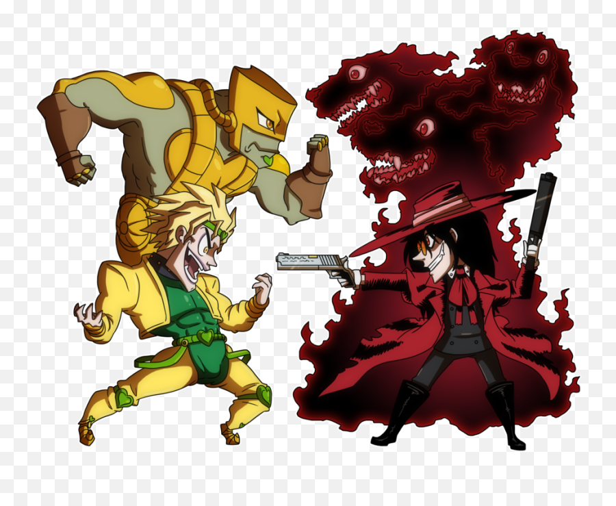 Hellsing Vs Jojos - Dio Vs Alucard Emoji,Stop Emoticons Spacebattles