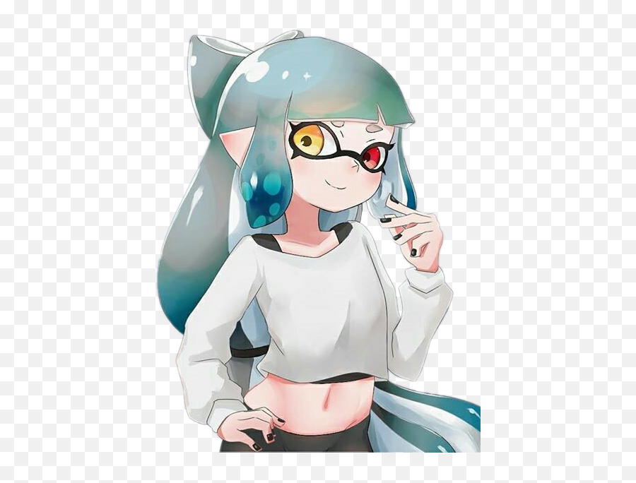 Ink Squid Splatoon Sticker - Anime Cute Inkling Girl Emoji,Squid Girl Emojis