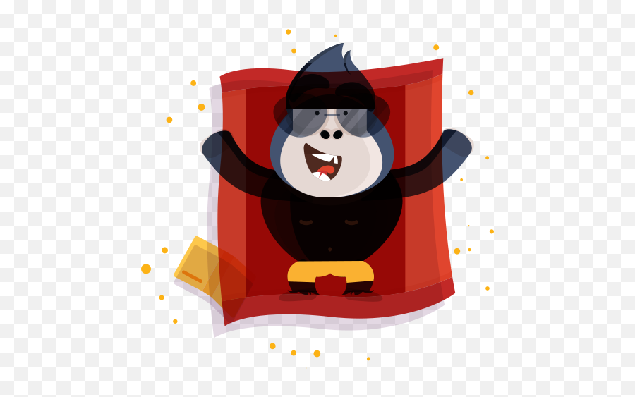 Vacation Stickers - Free Holidays Stickers Fictional Character Emoji,Google Gorilla Emoticon