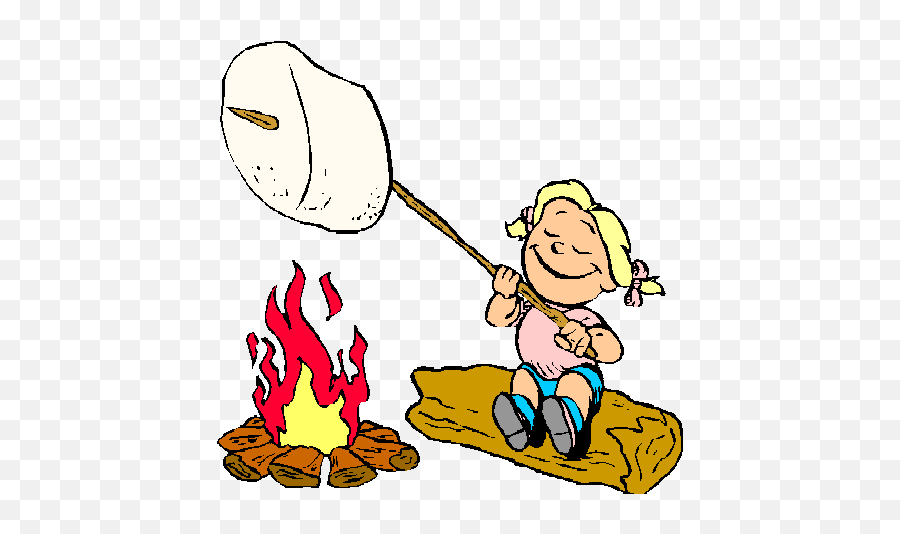 Marshmallow Campfire Clip Art Hostted - Smores Clipart Campfire Emoji,Fire And Marshmallow Emoticons