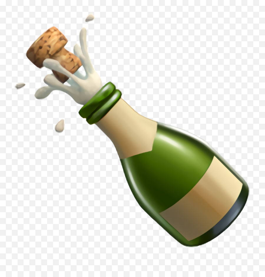 Emoji Sticker - Champagne Emoji Transparent,Champagne Bottle Emoji