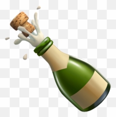 Emoji Sticker - Champagne Emoji Transparent,Champagne Bottle Emoji