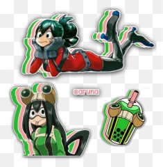 Discover Trending Tsuyu Stickers Picsart - Tsuyu Asui Emoji,Ffxiv Ascii Emoticon