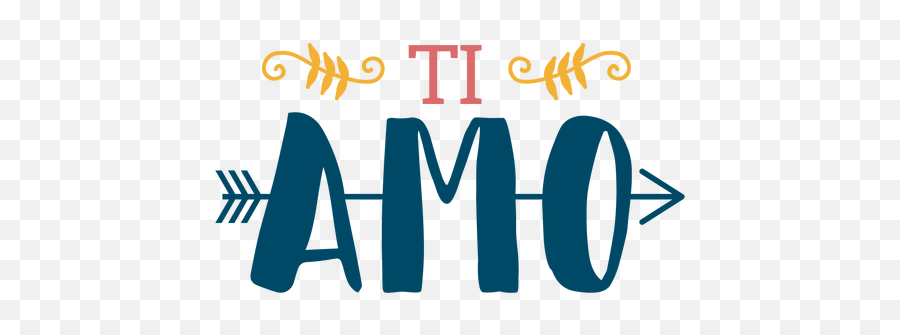 Ti Amo Arrow Lettering Transparent Png U0026 Svg Vector Emoji,Te Amo Mi Amor En Emojis