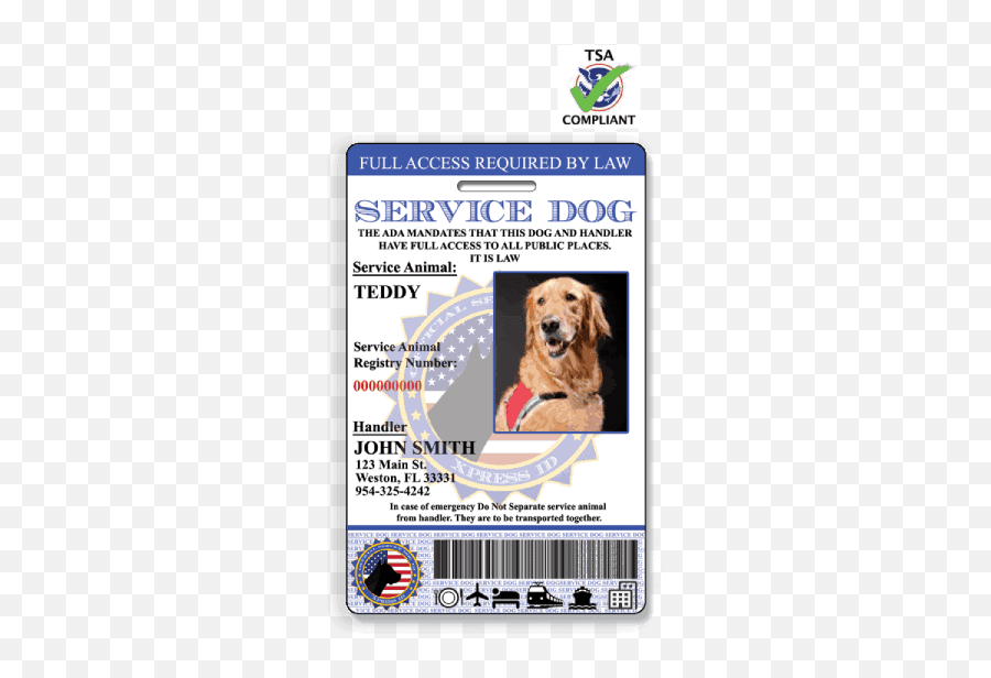 Service Dog Id Card Free Access To Animal Registry Xpressid Emoji,Emotion Dog Kit