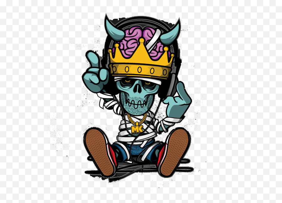 Download Hip Skull Rapper Illustration Graffiti Hop Cartoon Emoji,Emoticon Fip Hop