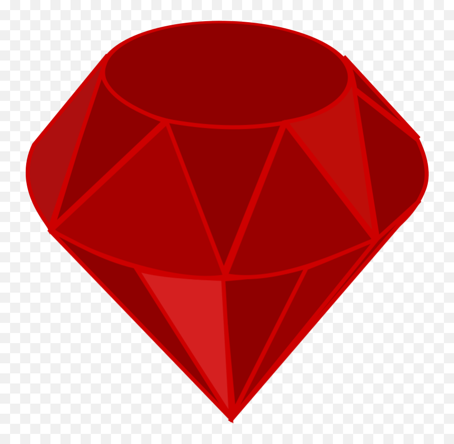 Download Free Png Red Ruby No Transparency No Shading Emoji,Ruby Emoji Gem