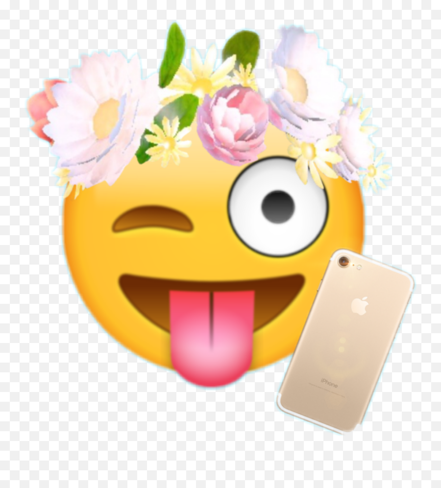 Snapchat Flower Filter Png - 1024x1088 Png Clipart Download Emoji With Snapchat Flowers,Fruit Emojis On Snapchat