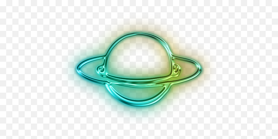 Planet Saturn Icon - Transparent Neon Planet Icon Emoji,Saturn Emoji