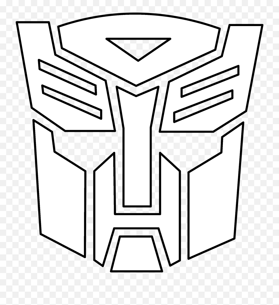 Transformers Logo Coloring Pages Transparent Cartoon - Jingfm Autobots Logo Transparent White Emoji,Autobot Emoji