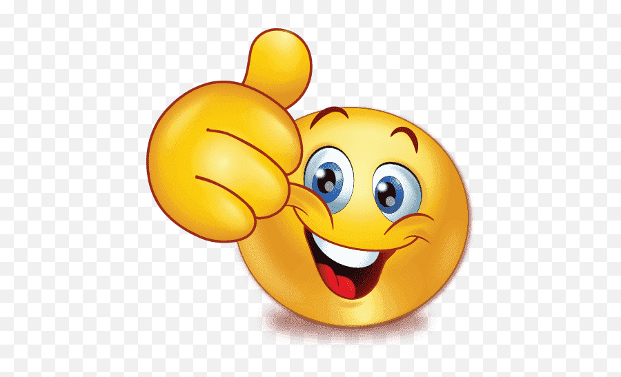 Cheer Happy Thumb Up Emoji - Emoticon Thumbs Up Gif Transparent,Thumb U...