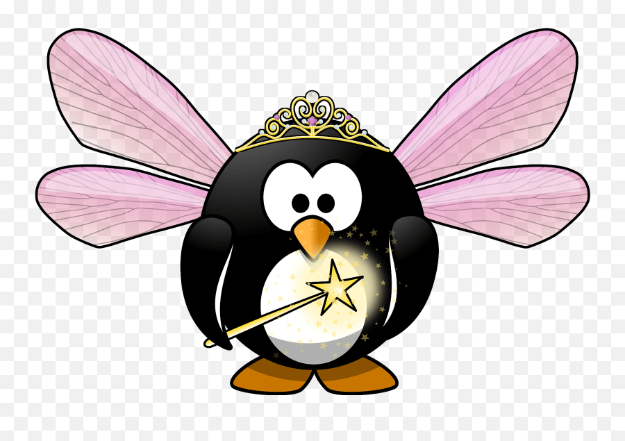 Fairy Penguin Clipart - Clipart Penguin Fairy Emoji,How To Make A Penguin Emoji