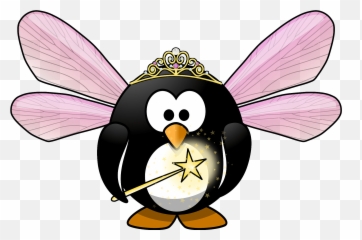 Fairy Penguin Clipart - Clipart Penguin Fairy Emoji,How To Make A Penguin Emoji