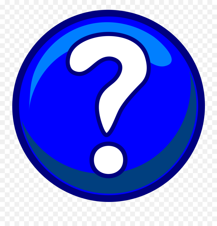 Question Mark Emoji Blue Background - Question Mark Button Clipart,Question Emoji