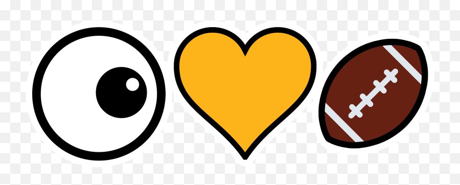 Wp I Love Football Yellow Emoji - Heart Hd Png Download Girly,Football Emoji