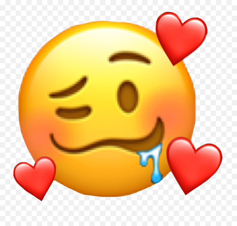 The Newest Apple - Drooling Sticker Emoji,Action Emoticon