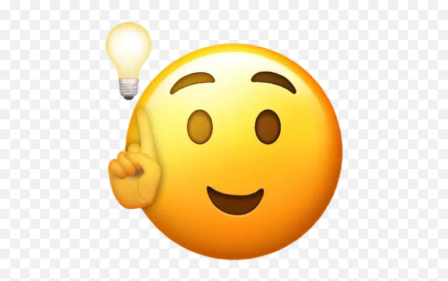 Emojis Whatsapp Stickers - Stickers Cloud Happy Emoji,Light Bulb Emoji