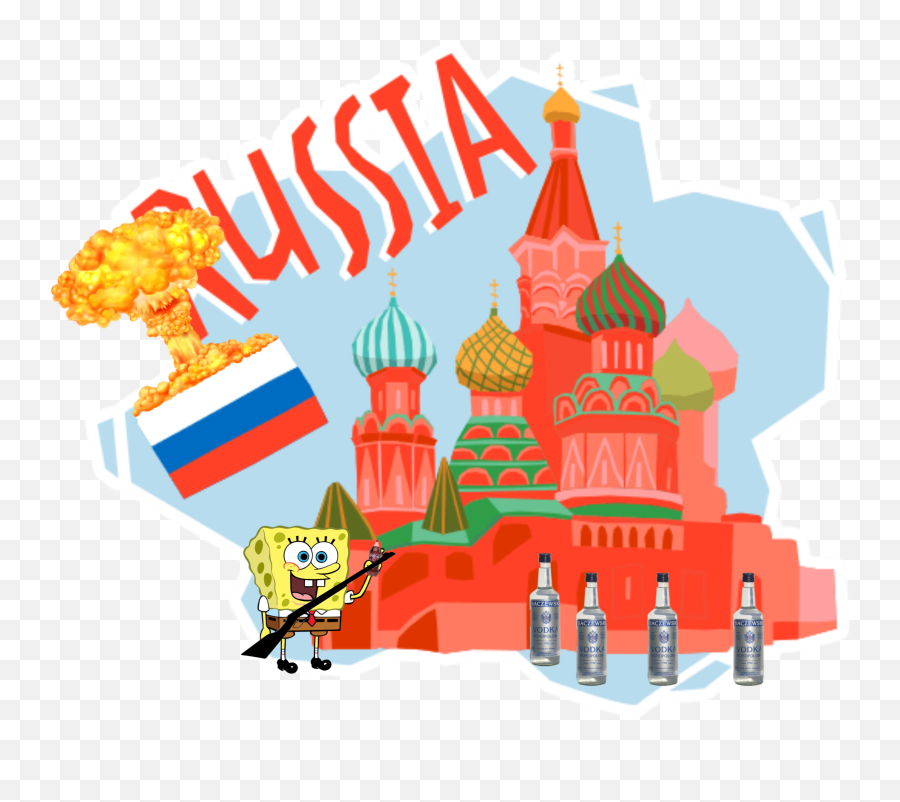 Moscow Vodka Rifle Spongebob Nuke - Fiction Emoji,Ussr Flag Emoji