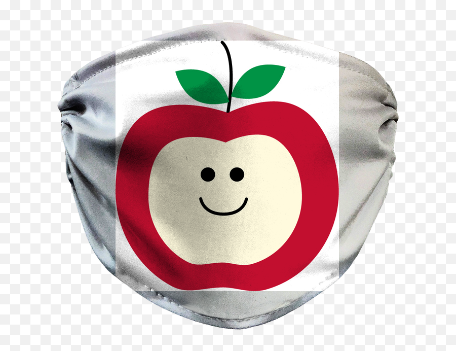 Fruit With Faces Apple Face Mask - Cloth Face Mask Emoji,New Emoticons Colored Squares