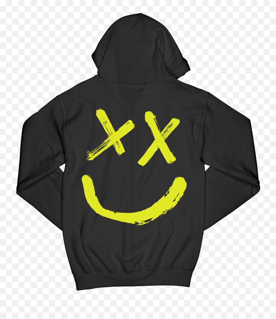 Neon Yellow Reverse Smiley Hoodie - Louis Tomlinson Merch Emoji,. V. Emoticon