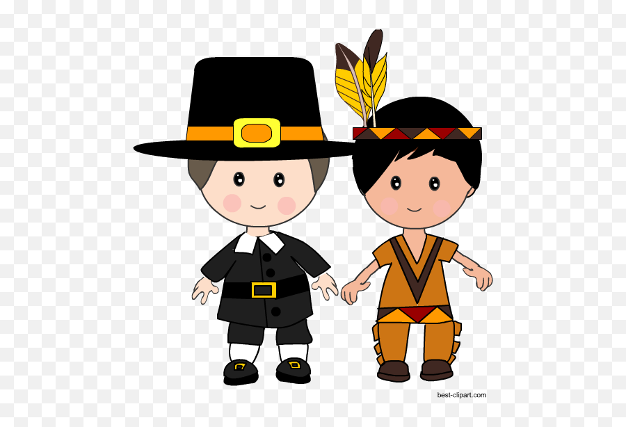 Free Thanksgiving Pilgrims And Native Americanu0027s Clip Art - Pilgrim And Native American Clipart Emoji,Pilgrim Emoji