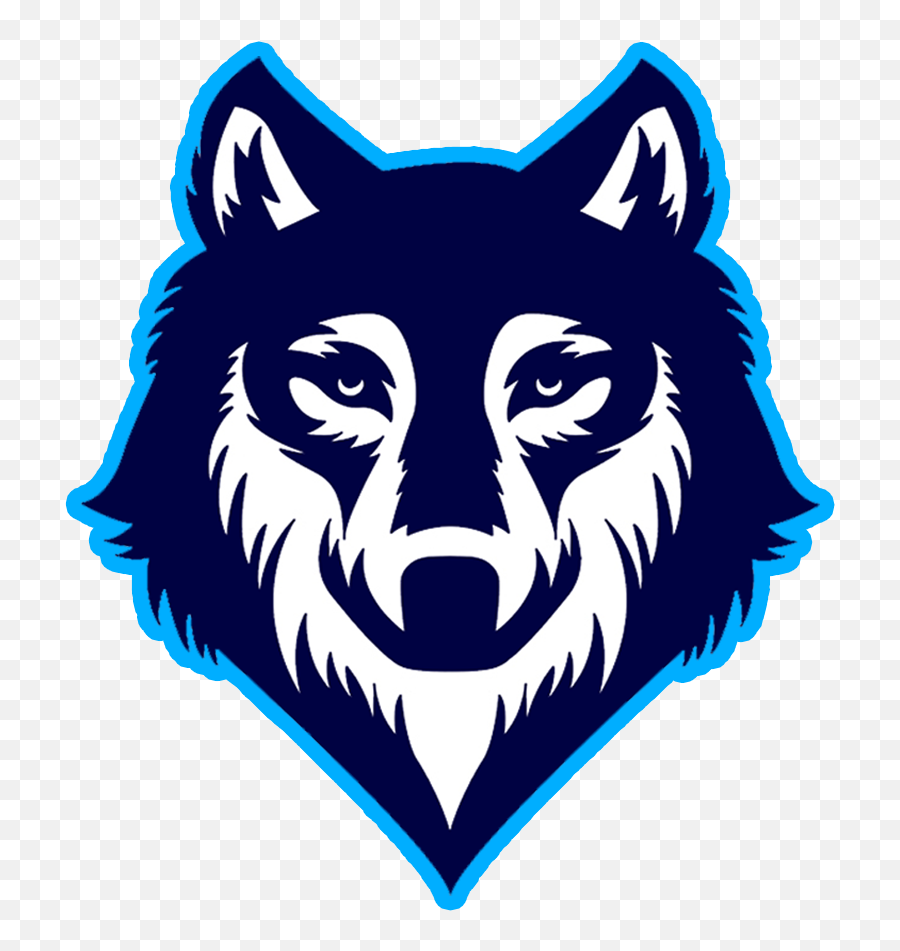 Download Blue Gray Wolf Drawing Logo Free Download Png Hq - Transparent Background Wolf Logo Png Transparent Emoji,Winter Emoticon Pack Dota