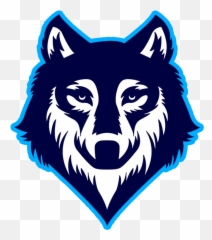 Download Blue Gray Wolf Drawing Logo Free Download Png Hq - Transparent Background Wolf Logo Png Transparent Emoji,Winter Emoticon Pack Dota