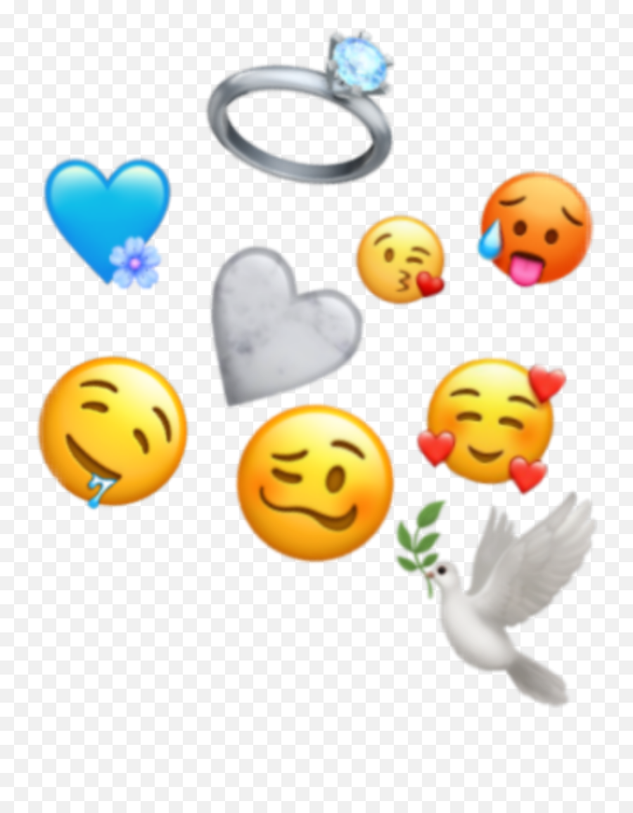 Blue Glue Newly Married Wedding Ring - Happy Emoji,Married Emoji