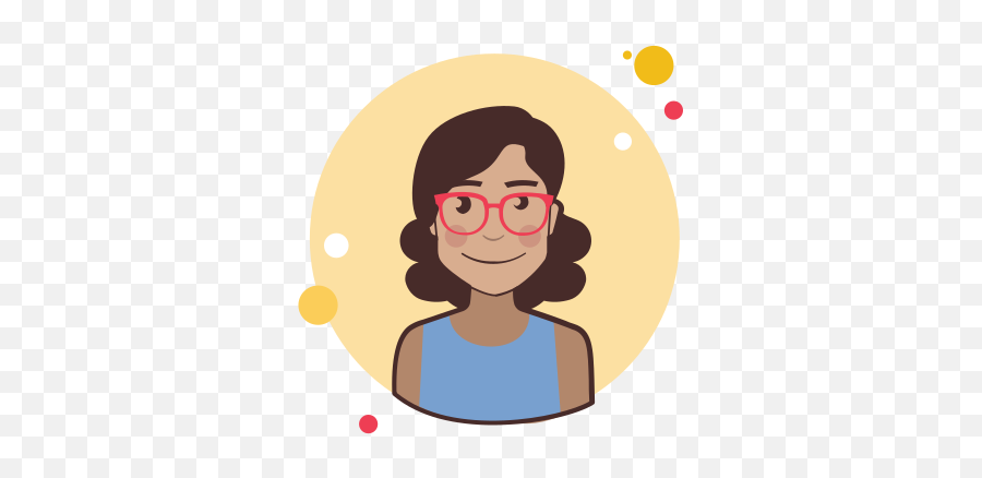 Marrón Pelo Rizado Lady Con Gafas Icono - System Administrator Female Icon Emoji,Imagenes De Emoticon Con Lentes