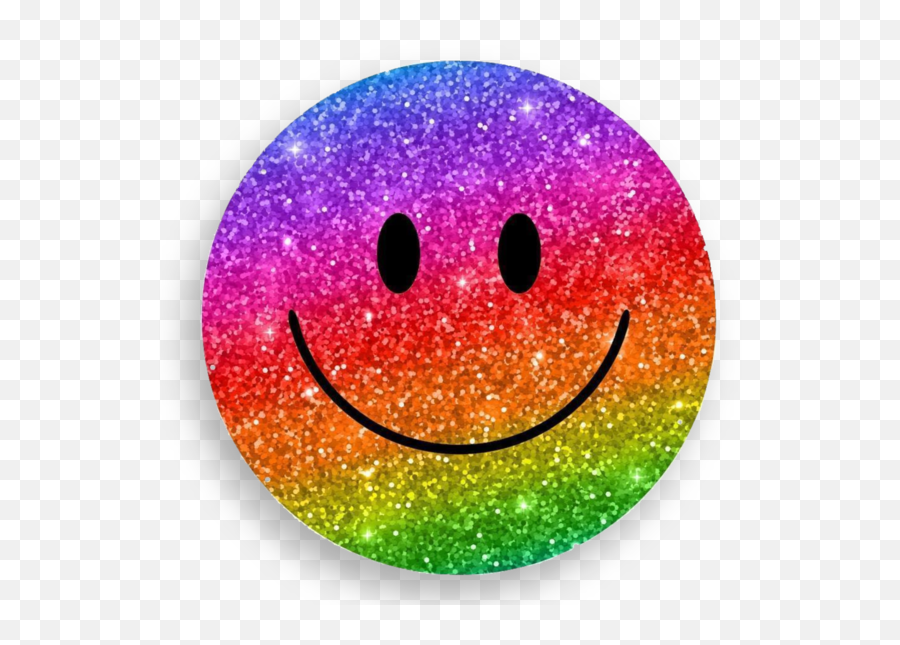 Artsugar - Acrylic Mountable Smilies Custom Color Rainbow Glitter Circle Emoji,How To Insert Emojis On Paint 3d