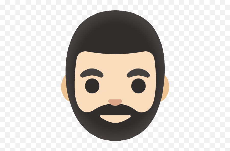 Light Skin Tone Emoji - Emoji Beard,Bearded Long Haired Male Emoji