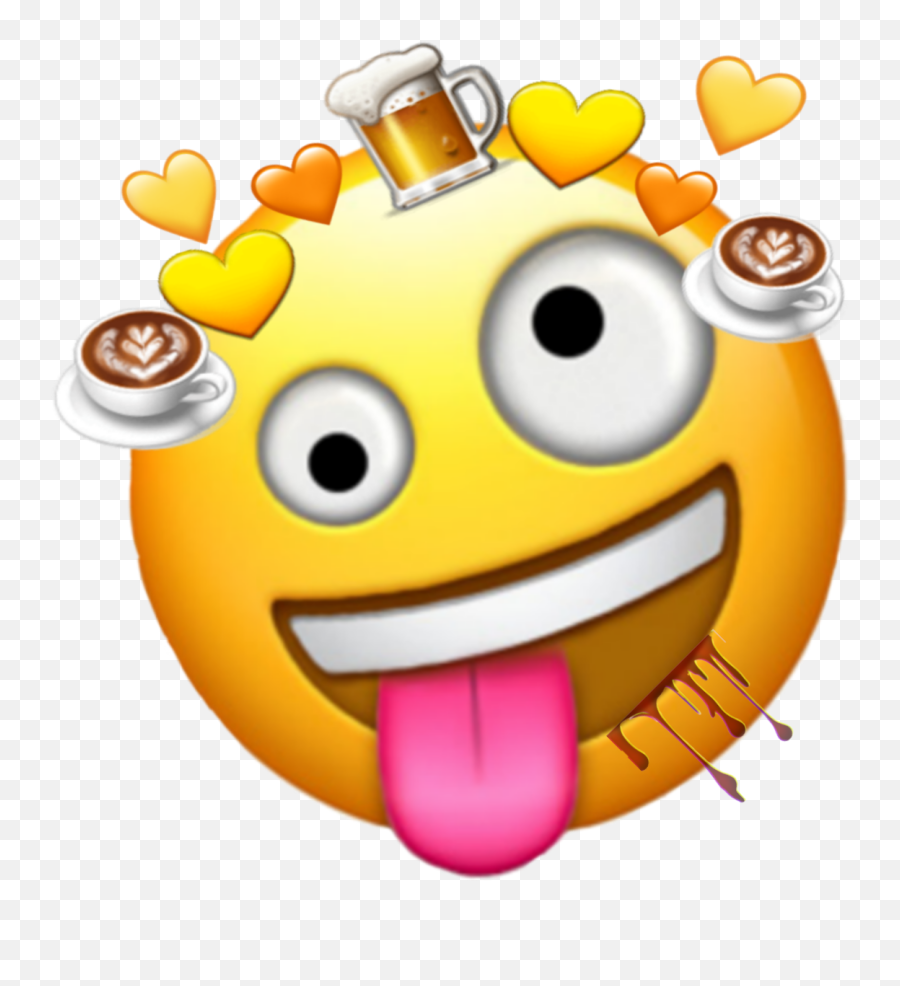 Emoji Yellow Crown Beer Sticker - Puke Emoji,Beer Emoji