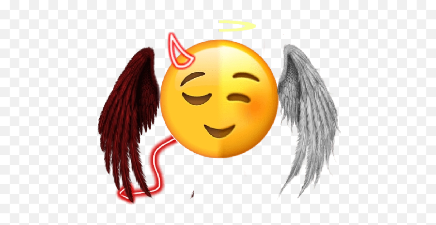 Heart Expression Emoji Png Transparent - Angel Y Demonio Emoji,Expression Emoji