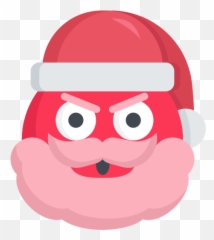 Angry Christmas Emoji Mad Santa - Santa Claus,Mad Emoji Transparent