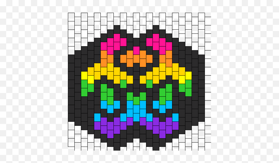 Kandi Patterns For Kandi Cuffs - Popular Pony Bead Patterns Emoji,Biohazard Emoji