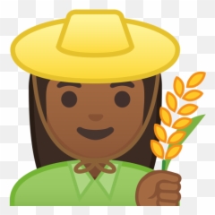 Woman Farmer Medium Dark Skin Tone Icon Noto Emoji People,Googl Emoji