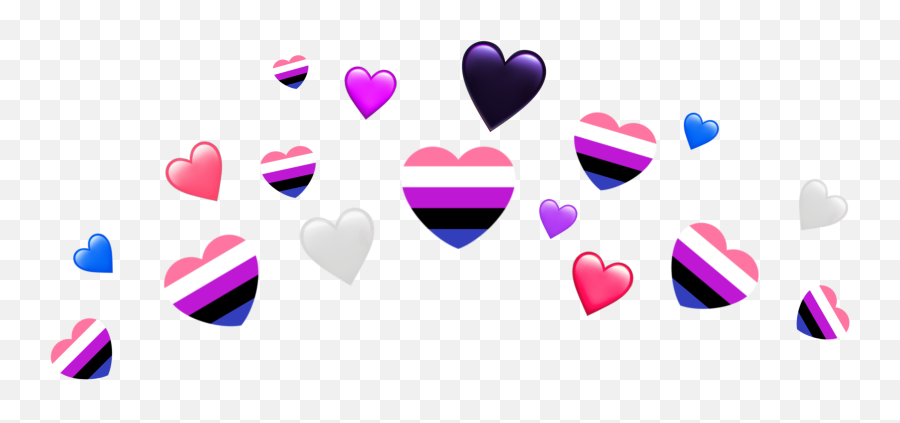 Popular And Trending Gender - Fluid Stickers Picsart Genderfluid Emoji Heart Crown,Genderfluid Emoji
