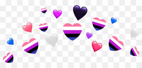 Popular And Trending Gender - Fluid Stickers Picsart Genderfluid Emoji Heart Crown,Genderfluid Emoji