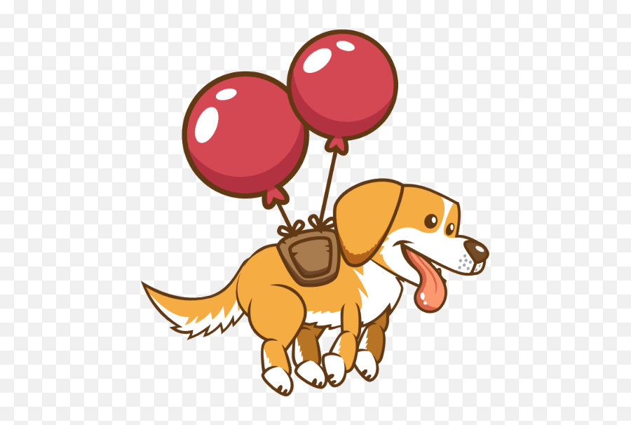 Golden Dog Emojis Stickers By Dorothy Burpee - Balloon,Red Balloon Emoji