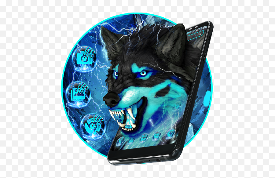 Thunder Lightning Wolf Theme - Apps On Google Play Mobile Phone Emoji,Dog Lightning Emoji