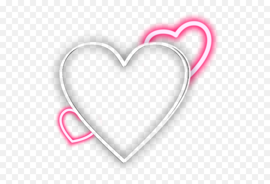 Heart Neon Love Border Sticker By Elle Sidian - Solid Emoji,Heart Emoji Border