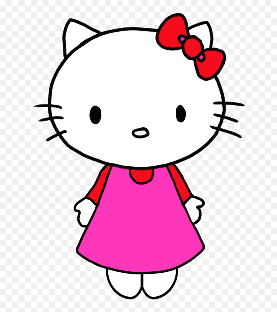 Simple Cartoon Sketches For Kids - Hello Kitty Clipart Emoji,Pencil Drawings Of People Full Body Emotions For Kids