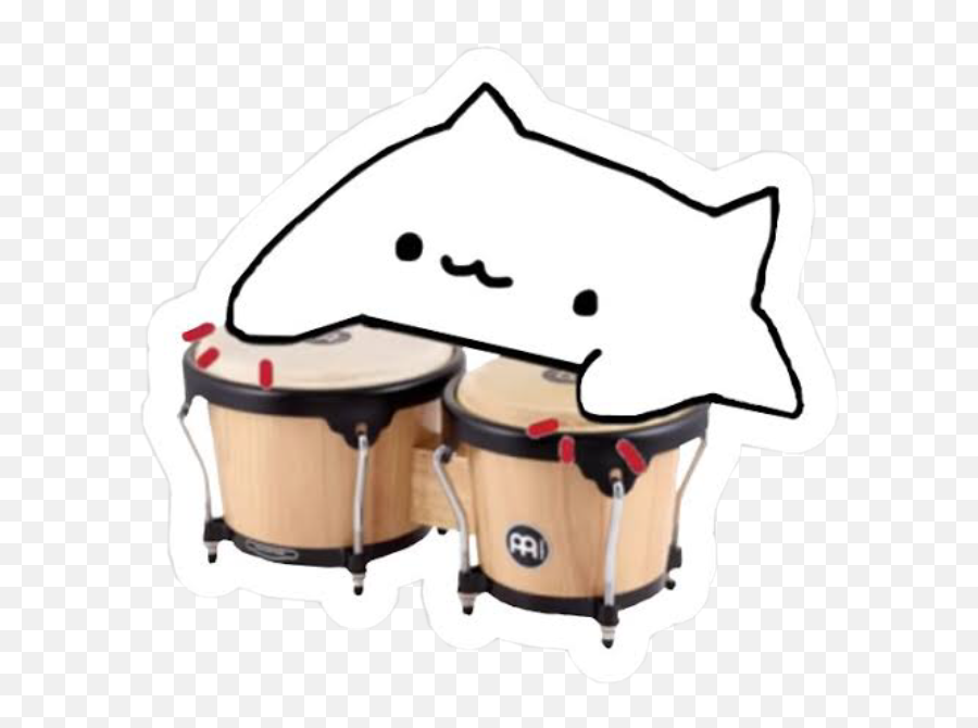 Bongocat Bongo Cat Drum Sticker By Spaceispikachu - Bongo Cat Gif Png Emoji,Drum Emoji